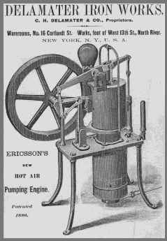 Ericsson pumping engine